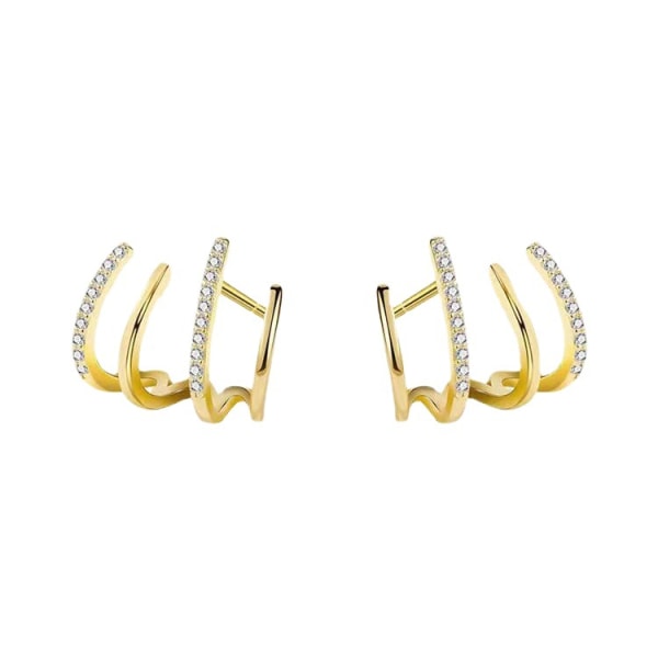 Shang personality temperament four-claw zirconia earrings co