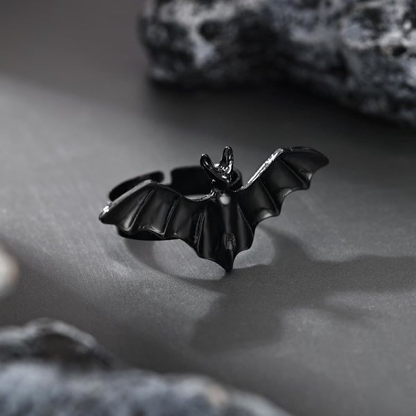 Justerbare Ringe til Kvinder Mænd Gothic Ringe til Kvinder Mænd Punk Ringe Bat Ring Hexe Ringe Bat Ringe Mørk Gothic Bat Ring