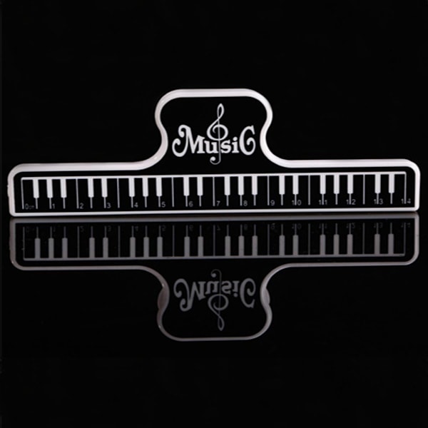 4 stk. Musikbogsklemmer Musiksideholder - Bogsideholder L Størrelse (Sort)