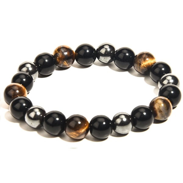 (10MM)Tiger eye stone black gallstone imitation obsidian bracelet