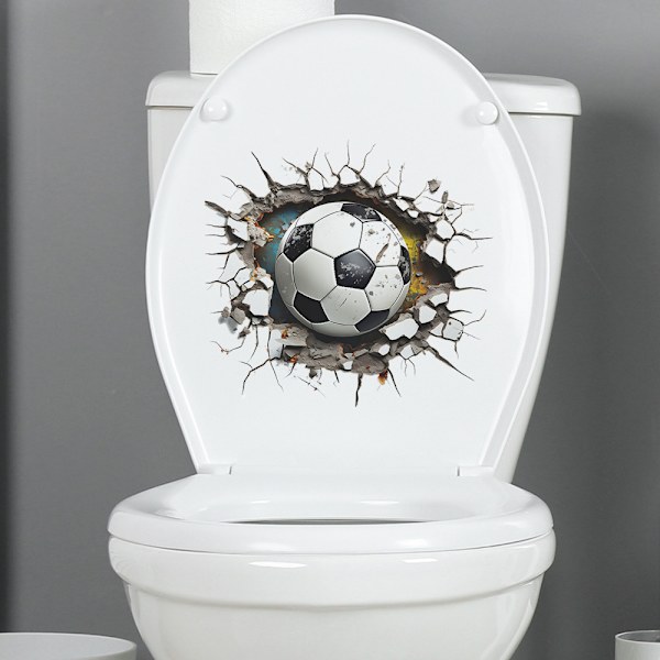 3D Fotboll Dekaler 27x29cm, Fotboll Väggdekaler för Pojkars Sovrum, 3D Väggkonst Vi