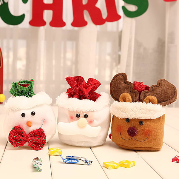 3 stk. Jule slikpose æblepose juledekoration gavepose Su