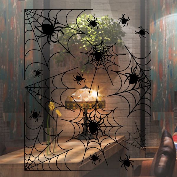 Halloween Spinn og Edderkopp Vindu Klistremerker 5 Stykker