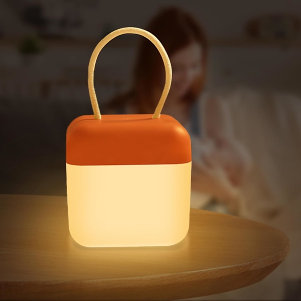 Uppladdningsbar Barnnattlampa Kubisk Sänglampa Portabel Babynattlampa LED Nattlampa för Födsel och Mammaledighet