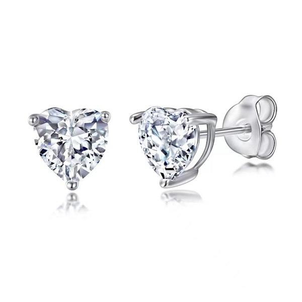 1 Hjerte Øreringe til Kvinder Piger Ørestikker Tiny Cubic Zirconia Ørestikker Lilla Fødselssten