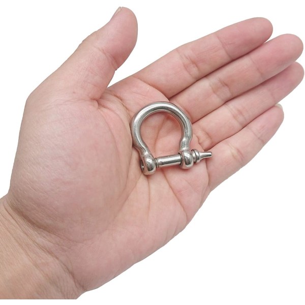 6 mm 1/4 tum 304 rostfritt stål D-ring schacklar skruvstift