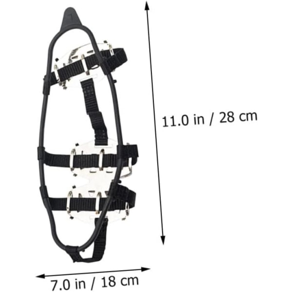 2 stk. Crampons Anti-Slip Sko Kæde Is Grippers Snørebånd Klamper Sko Betræk Gå Spikes til Sko