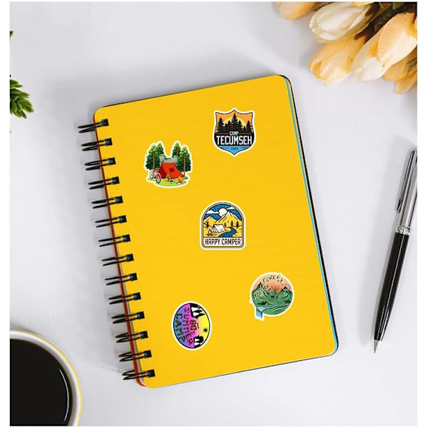 50 Pack Outdoor Adventures Stickers för Vattenflaskor, Bilar, Comp