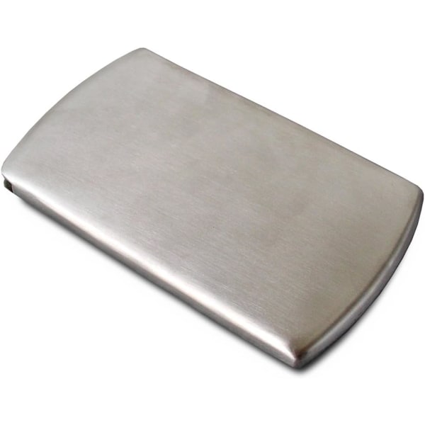 Virksomhedsnavn i rustfrit stål kreditkortholder (sølv)