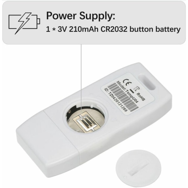 USB-dataloggertermometer - Genanvendelig temperaturregistrering (32,