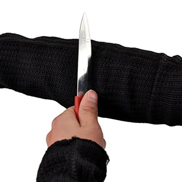 1 Par Sort Kevlar Ærme Arm Beskyttelse Ærme Skær Resitant Brænd Resistent Anti Slid Sikkerhed fo