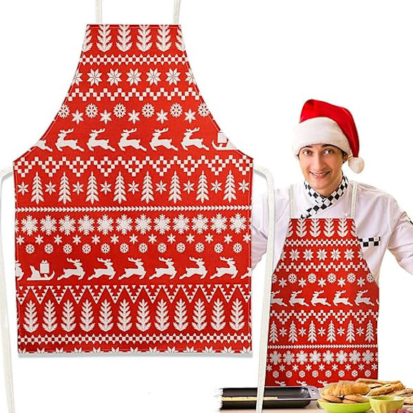 1 st julköksförkläde Rött God Jul Förkläde Nyhet Cl