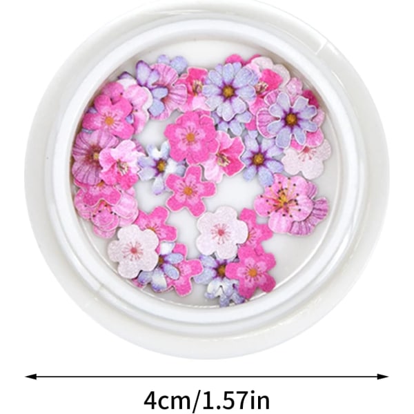 300 st torkade blommor för naglar, torkade blommor för nagelkonst, nagelkonstdekal nagelklistermärke, nagelkonst torkade blommor dekorativa tillbehör set med böjda pincetter