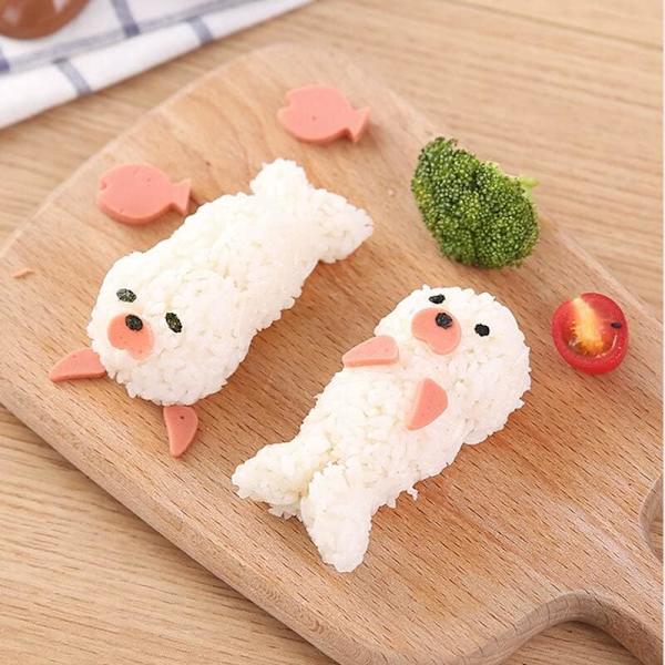 Söt sälformad risbollsform gör-det-själv sushi ris bento modellform tecknad barn risboll styler risform köksredskap