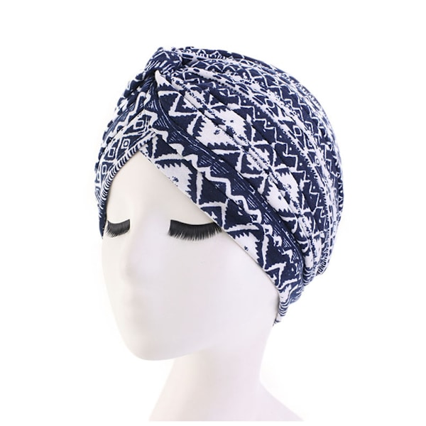 Chemo huvudbonad huvudduk mössa turban Blue