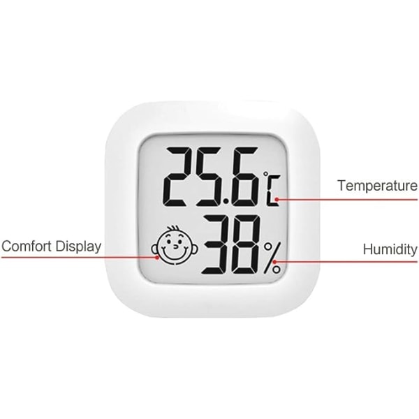 Mini-kokoinen digitaalinen sisäilman kosteusmittari ja lämpömittari, Te