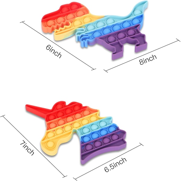 2 pak Fidget-legetøjssæt - Boble Popet Antistress-legetøj - Auti