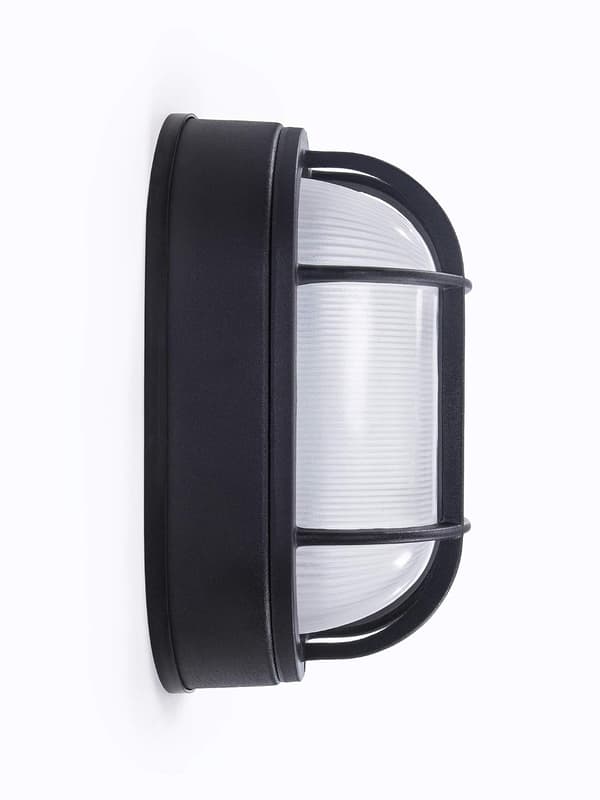 Utendørs 21 cm oval LED-skottlys, innfelt montering for vegg