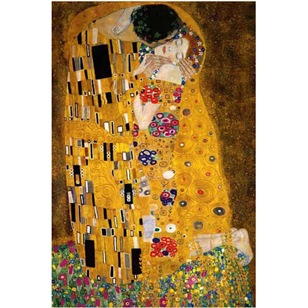 MH-30x40cm Klimt Berömda Målningar - Kyssen - 5D Diamantmålningssats F