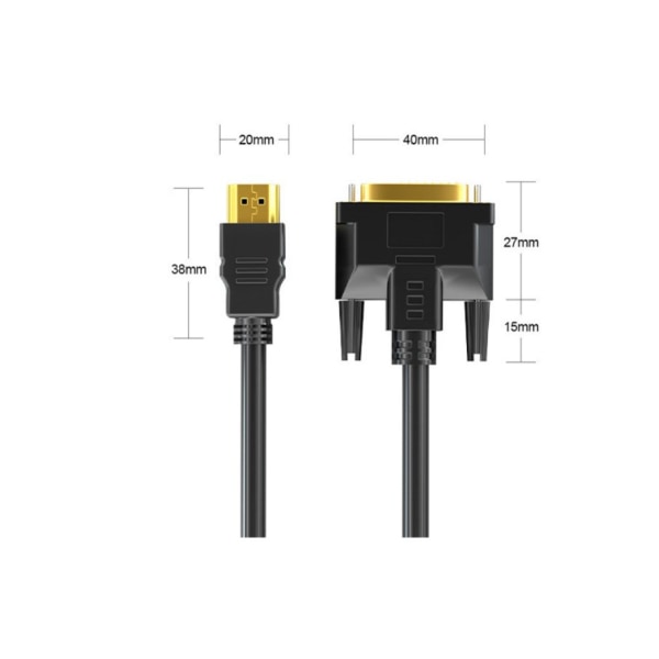 （3m）1 stk. hdmi til dvi24+1 linje computer skærm forbindelseskabel desktop vært TV projektor DVI til