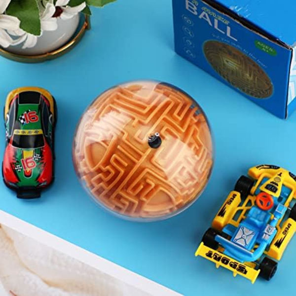 Labyrintkula 3D Labyrintpussel Hjärnteaser Spel Gravitations Plast Handhållen 3D Labyrintkula 4 Tum Pusselleksak Labyrintpussel Kub