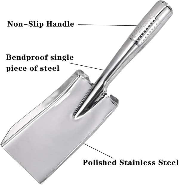 Kraftig hagetrowel i rustfritt stål - For hardtarbeidende bønder - For planting, graving, omplanting