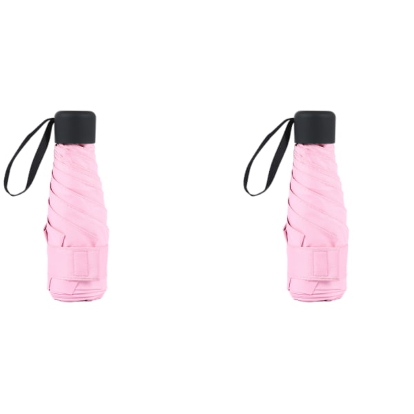2 Mini-matka sateenvarjo, tasku sateenvarjo, kannettava kompakti taitto
