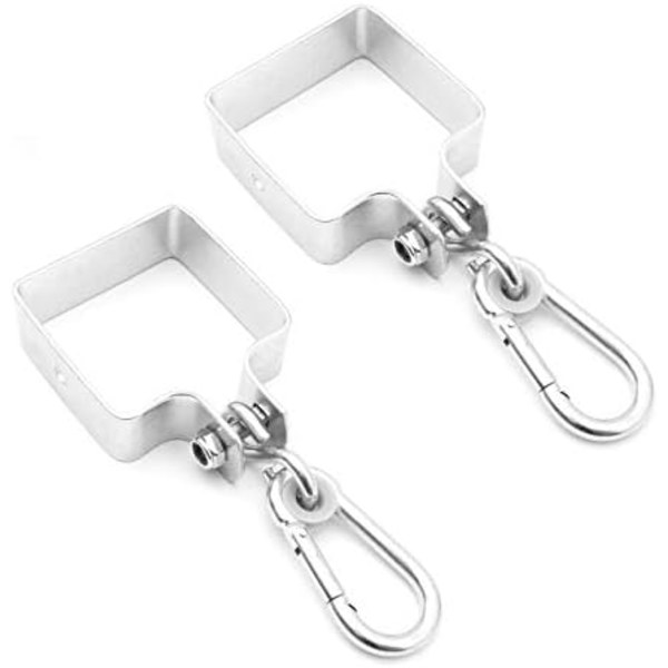 Tool Jungle 2-pack 9 x 9 cm Kvadratiska Svingkrokar - Tunga Krokar och Balkfäste - För Stabilitet av Svingar, Träning