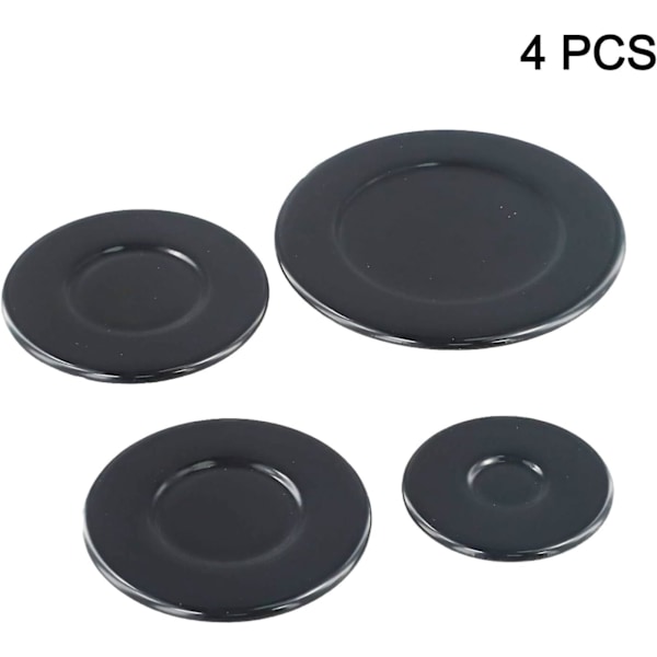4 st Gasbrännarlock Funktioner 55/75/100mm Tjockt Aluminium för SABAF Tillbehör Gasbrännarlock Set (Konkav)