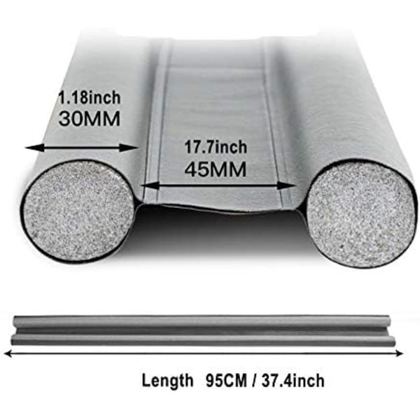 Dørstrek, Oppgradert Slitesterk Lær Dobbeltsidig Dørskumstrek, Støydempende 2 Pack