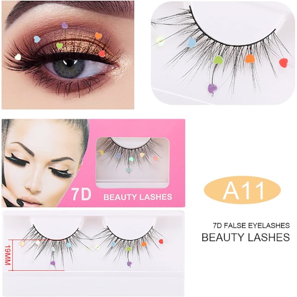 Tekoeyelashes, 3 paria 6D pörröisiä dramaattisia ripsiä, ammattimaiset luonnolliset kiharat tekoripset