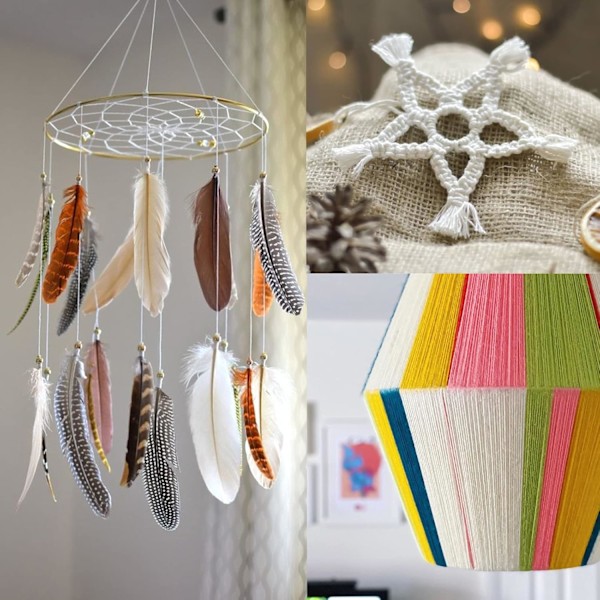 2mm 100m makrameenaru, puuvillasta valmistettu naru, luonnollinen makrameenaru leivontaan, ruoanlaittoon, DIY-projekteihin, jouluun jne. White