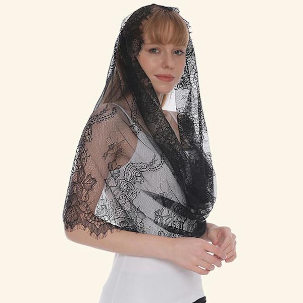 Mantilla-huivi, katolinen päähine, espanjalaiset mantillat kirkkoon