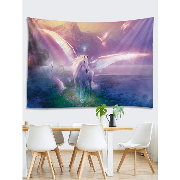 （200 x 150 cm）Tapet Mur Dekorativt Soverom - Enhjørning