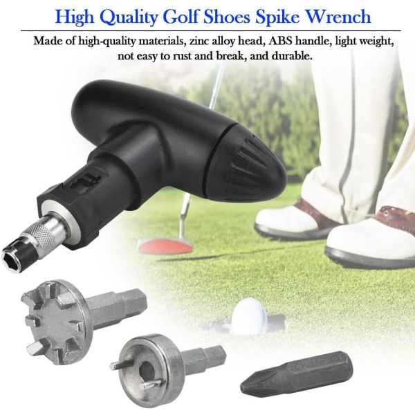 ABS og stål Golf Shoe Wrench Kit Golf Shoe Spike Wrench Ad