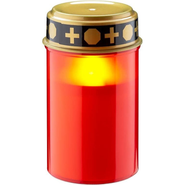 （6,5*12cm）LED-gravlykta med batteri/LED-gravlyktor utomhus/kyrkogård/gravlyktor/eterna
