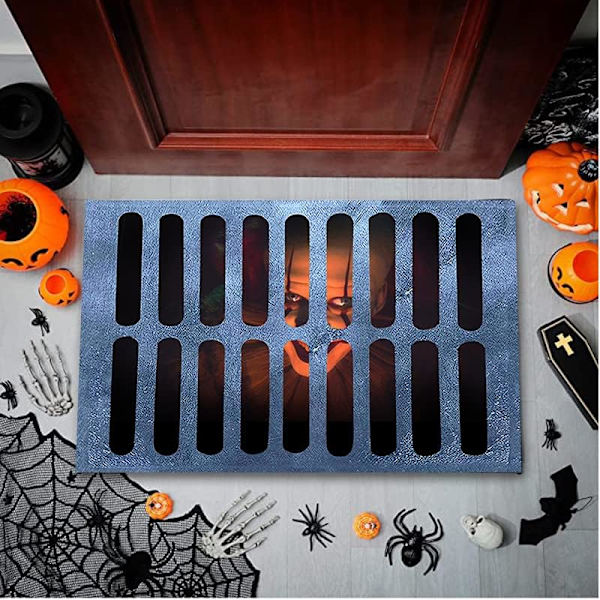 2024 Halloween 3D Illuusio Klovni Ovimatto Kauhu Klovni Halloween Matto Koristeet Sisä- Ja Ulkokäyttöön C
