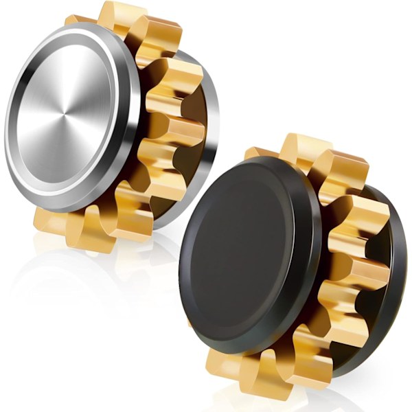2 Stycken Koppar Kugghjul Metall Spinner Leksak Liten Fidget Leksak Solid Metall Mässing Kugghjul Mini Stållager för Vuxna Koppar Kugghjulsdesign Dödar Tråkig Tid T