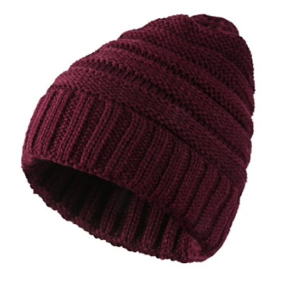 Stickad mössa vintermössa halsduk set stickad fleece bobble touchscree