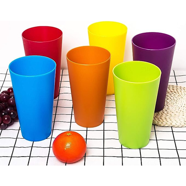 5 oz okrossbara plastglas för iste - set om 12 i flera färger