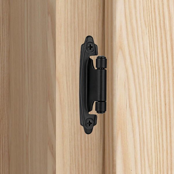 4 Pak (2 Par) Matte Sorte Selvlukkende Skabslåger til Flush Mount Køkkenskabsdør, 1/2\" Overlay (Variabel) Fa