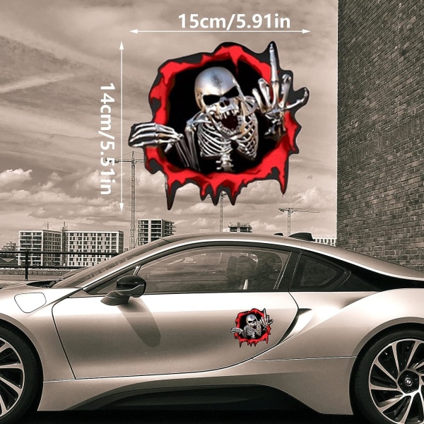 Motorsykkel Skull Decals Auto Skull Car Sticker Skull Bumper