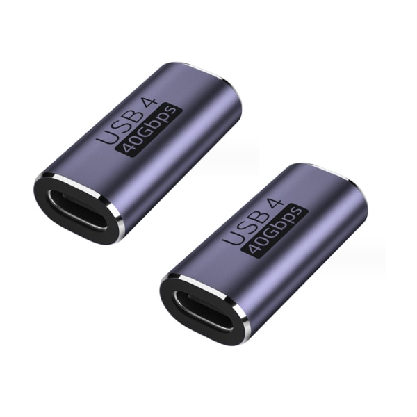 USB C-koppling 40 Gbps, USB C-hona till hona, stödjer 8k@60HZ och 100 W snabbladdning, USB C-hona till