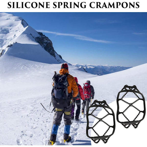 1 par Anti-Slip Crampons, Anti-Slip Sko Is Grippers, Non-Slip Sko Klamper, Non-Slip Traction Clea