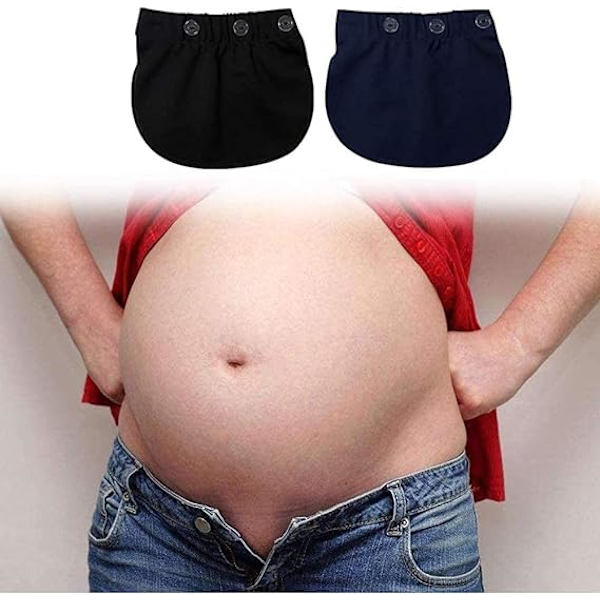 (2 stycken) Justerbar elastisk midjeextender gravidbyxor Exten