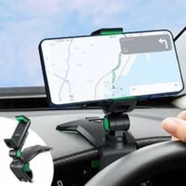 (Svart-Grön) Multi-Function Dashboard Biltelefon Hållare med