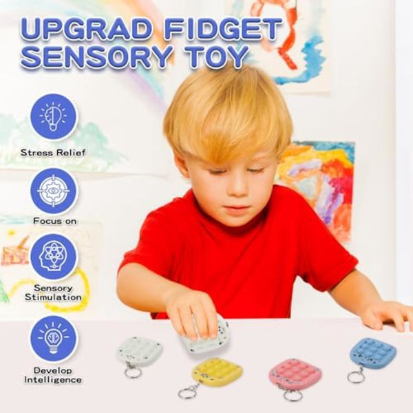 Pop-sensoriska leksaker, dubbelsidig stressreducerande pop-leksak, labyrintspel för barn & vuxna för att lindra ångest, bärbar lugnande fidget