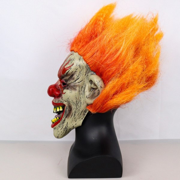Halloween Uhyggelig Ond Klovnemaske Horror Ansigt Kostume, Show rekvisitter flamme klovnemaske Halloween sjov bar
