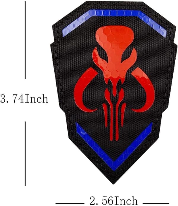 6 stk. Mythosaur reflekterende patches - Infrarød patch