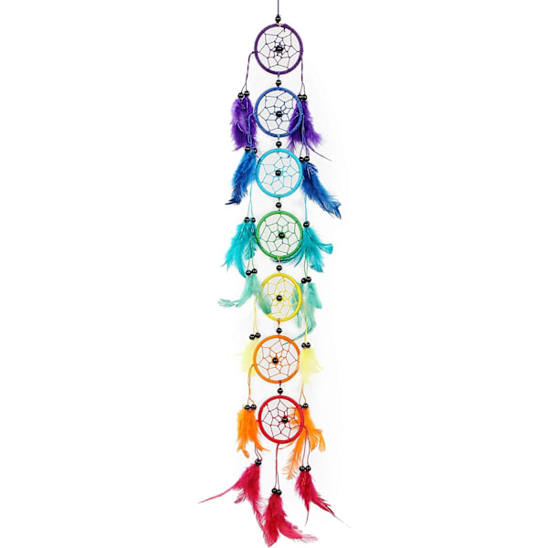 Lång drömfångare Regnbåge 7 chakra Rosa ananas - dröm